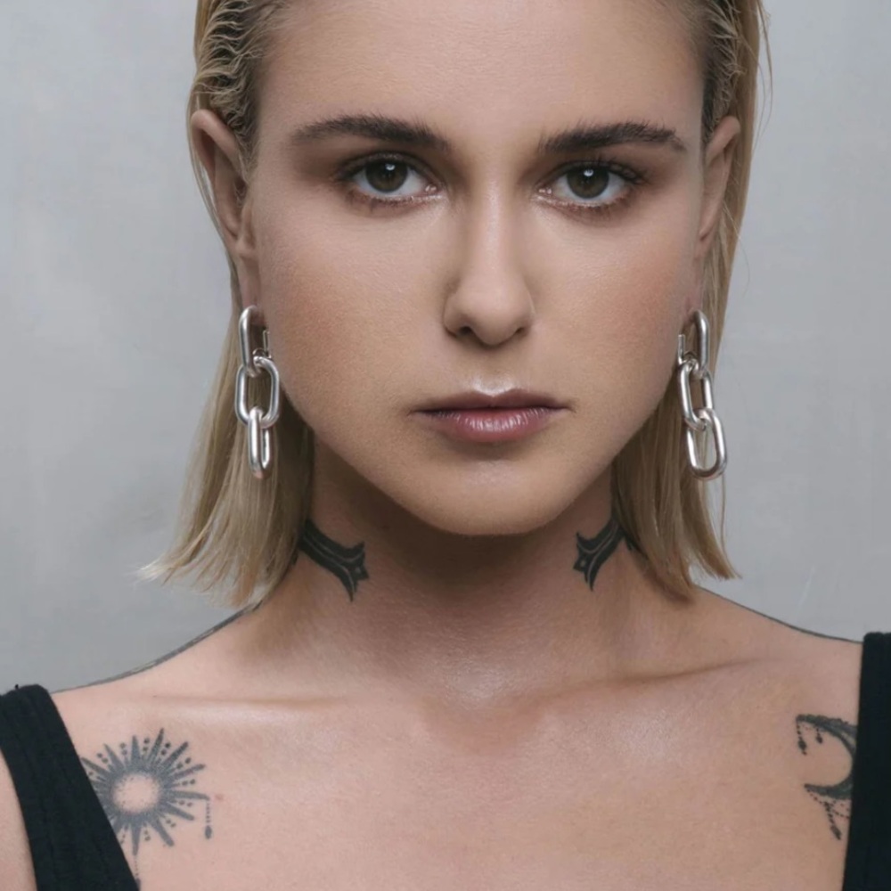 Ask and Embla Silver Chain Link Earrings